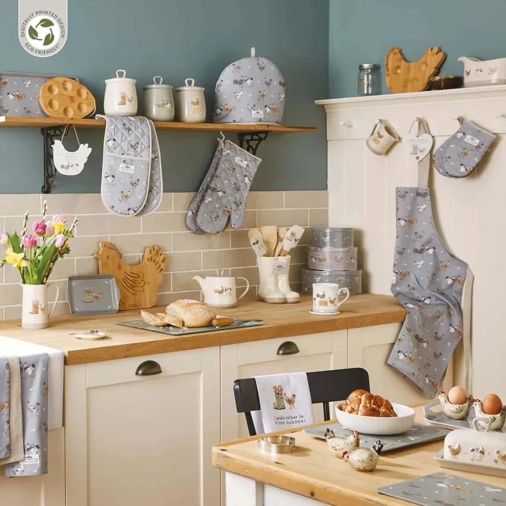 Pamut konyharuha és sütikiszúró szett 2 db-os 45x65 cm Hen House – Cooksmart ®