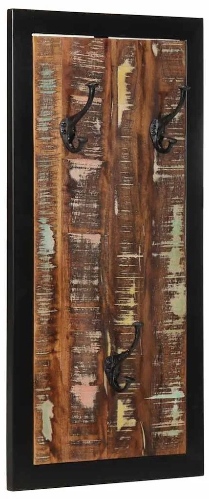 kabátállvány többszínű 40x2x80 cm tömörfa, újrahasznosított fa