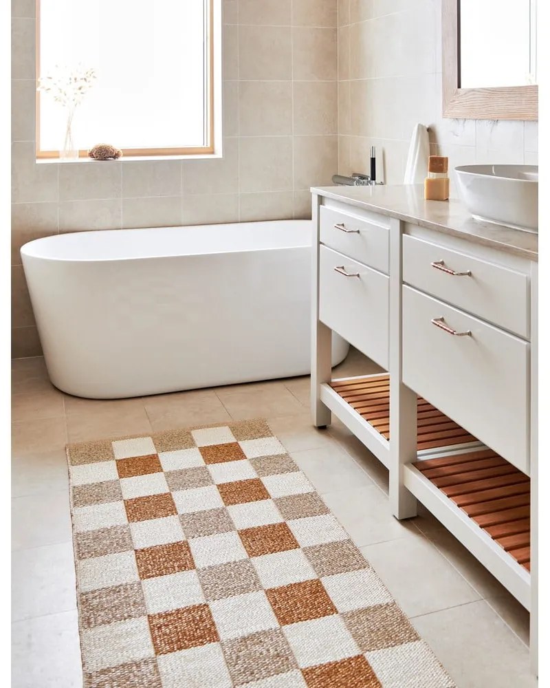 Okkersárga-bézs kültéri-beltéri futószőnyeg 70x160 cm Pix Vanilla Ochre – Pappelina