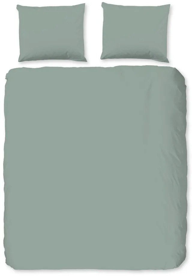 Zöld kétszemélyes hosszabbított flanel ágyneműhuzat 240x220 cm – Good Morning