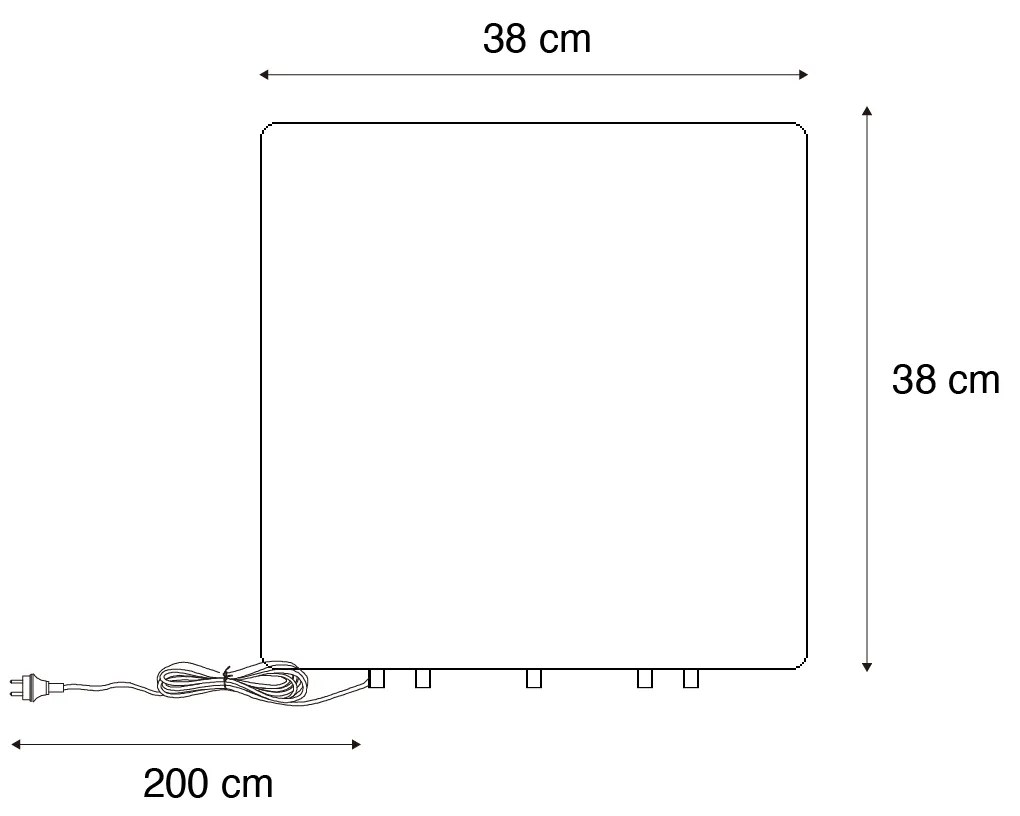 Modern kültéri lámpa fehér 38 cm négyzet alakú IP44 - Nura