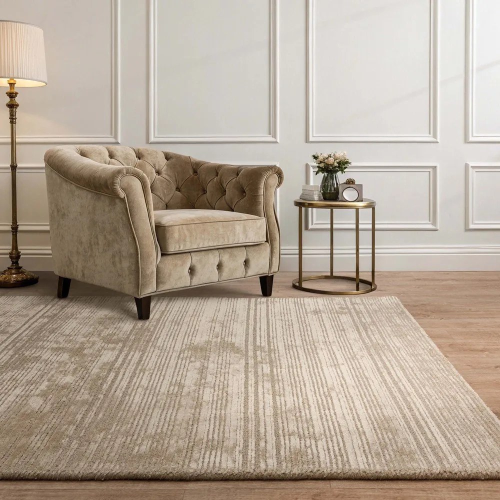 Bézs kézi szövésű gyapjúkeverék szőnyeg 120x170 cm Henley Sand – Asiatic Carpets