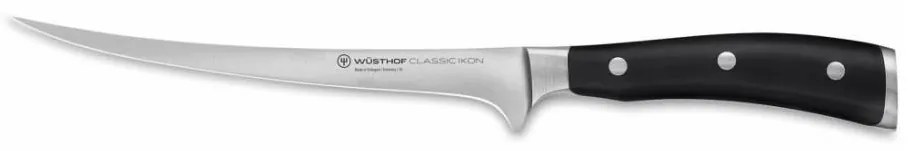 Wüsthof CLASSIC IKON filéző kés 18 cm, fekete markolat