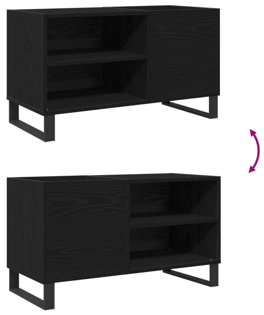 Rekord Szekrény Fekete Tölgy 84,5x38x48 cm Művelt Fa