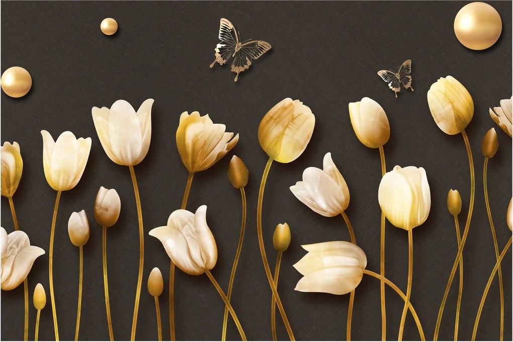 Kép - Tulipánok - absztrakt (90x60 cm)