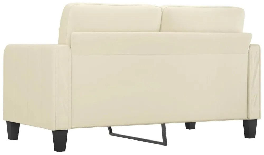 2 személyes krémszínű műbőr kanapé 140 cm