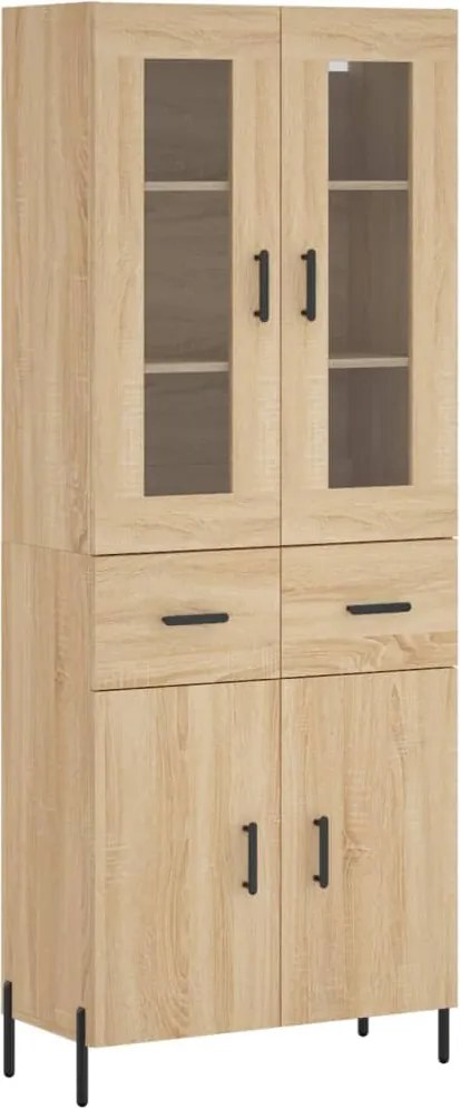 vidaXL sonoma tölgy szerelt fa magasszekrény 69,5 x 34 x 180 cm