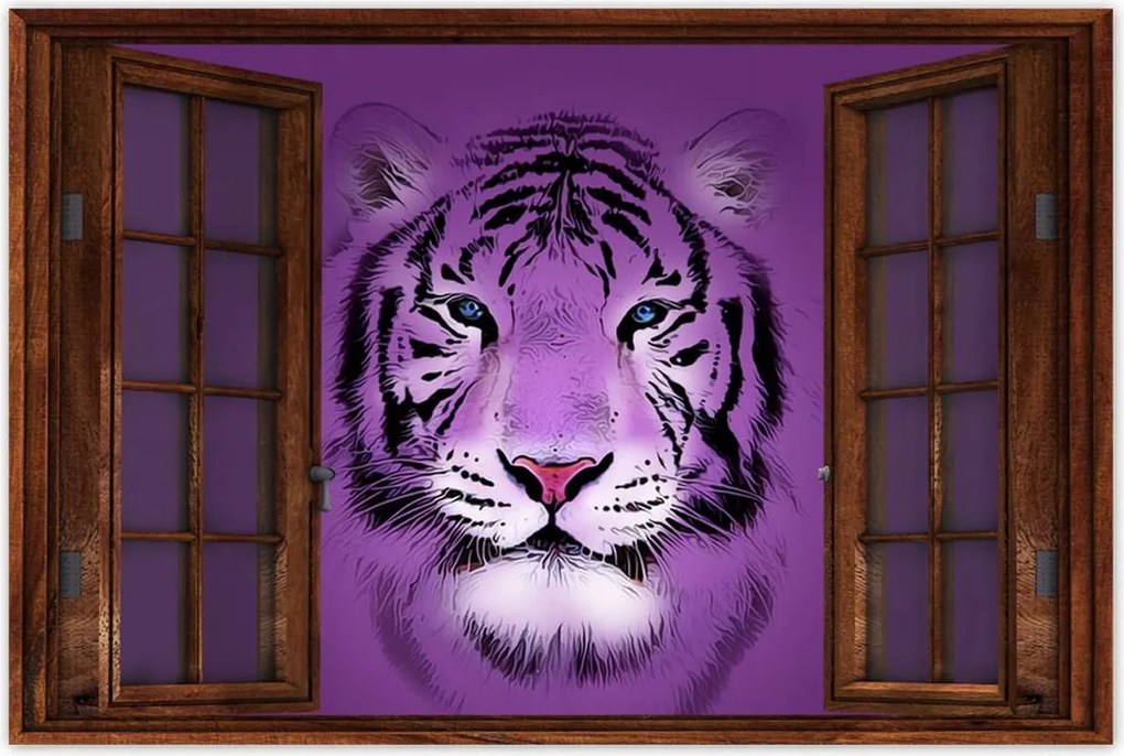 Poszterek 120x80 Lila tigris kép