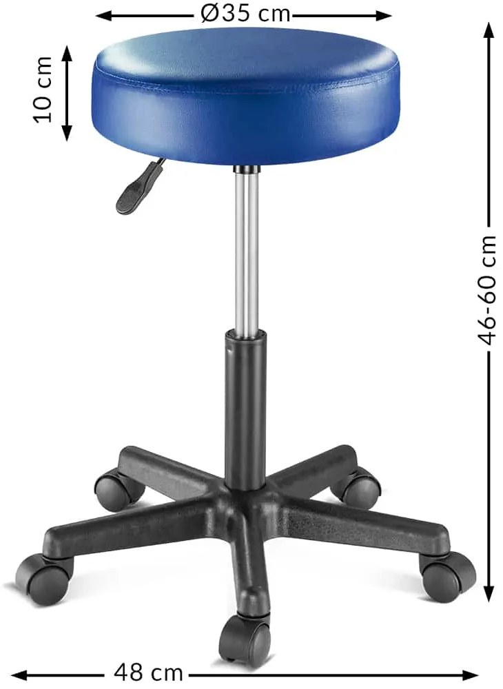 Casaria® Gurulós puff - kék