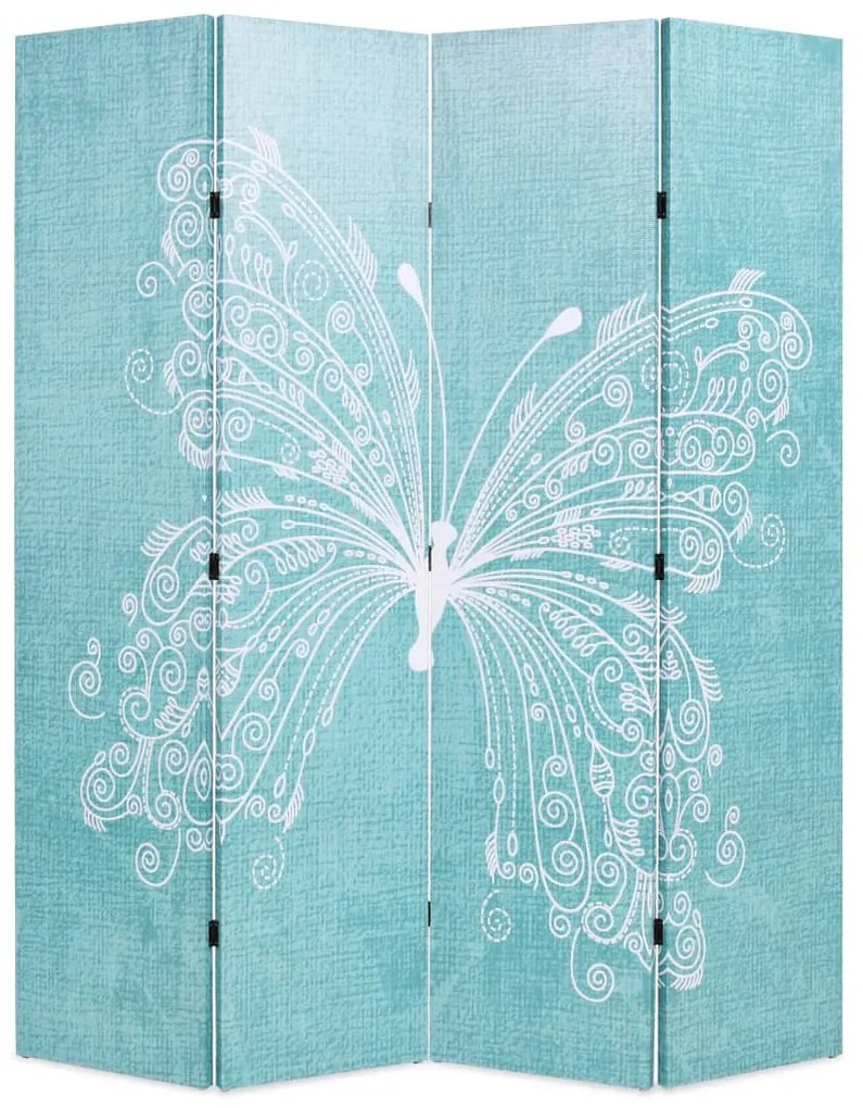 kék pillangó mintás paraván 160 x 170 cm