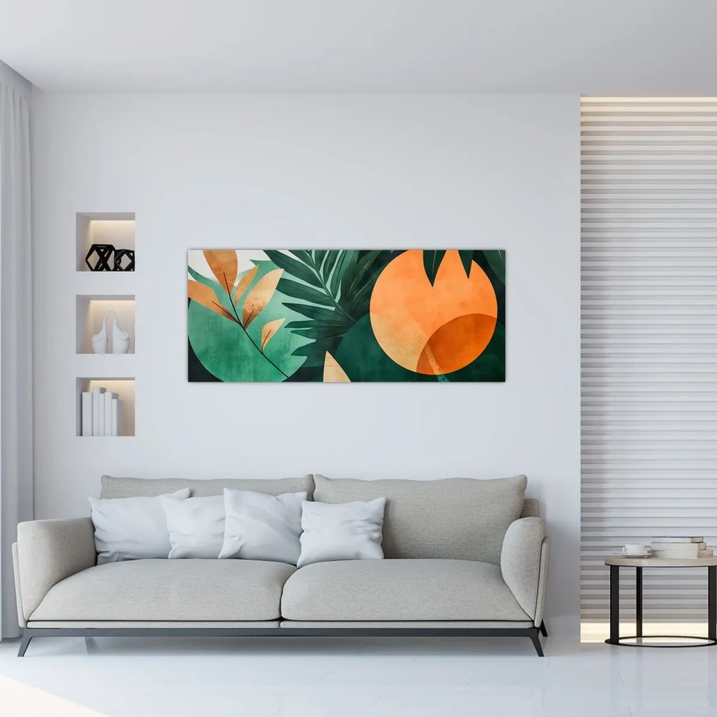 Kép - Geometrikus természeti minták (120x50 cm)
