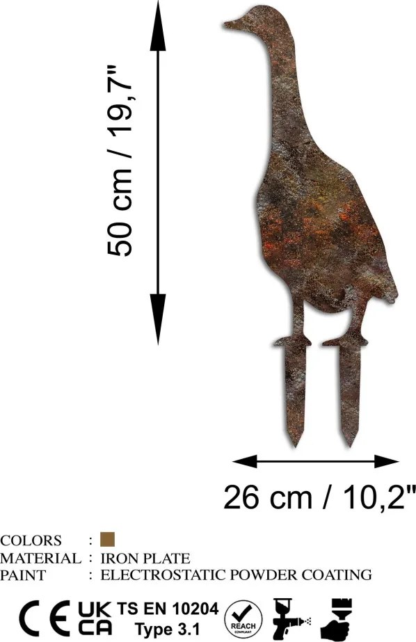 Goose fém kerti dísztárgy, 65×26 cm – TR565TNL1285