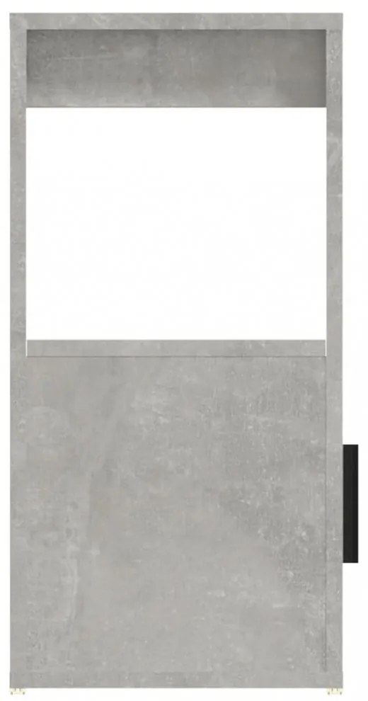 betonszürke szerelt fa tálalószekrény 80x30x60 cm
