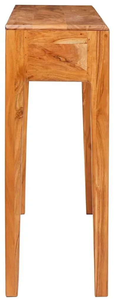 vidaXL Konzolasztal fiókkal Barna 110 x 30 x 80 cm Tömör Akácfa
