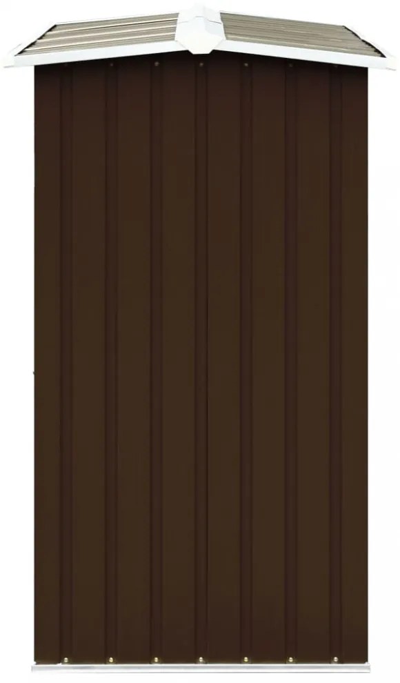barna horganyzott acél kerti tűzifatároló 172 x 91 x 154 cm