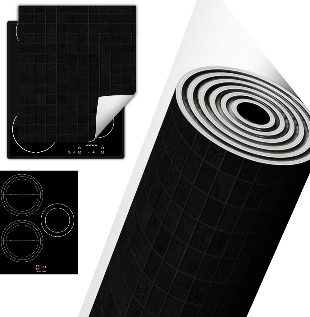 Tűzhelyvédő Szőnyeg Asztali Dekoráció 45x52 fekete lemez