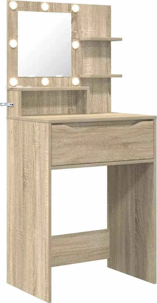 vidaXL Hálószobai Öltözködő Asztalok Sonoma tölgy 80 x 39,6 x 135 cm