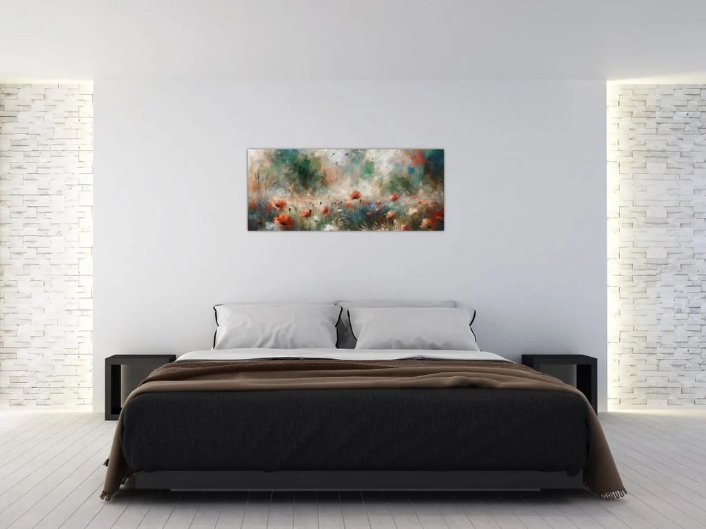 Kép – Pipacsmező absztrakciója (120x50 cm)