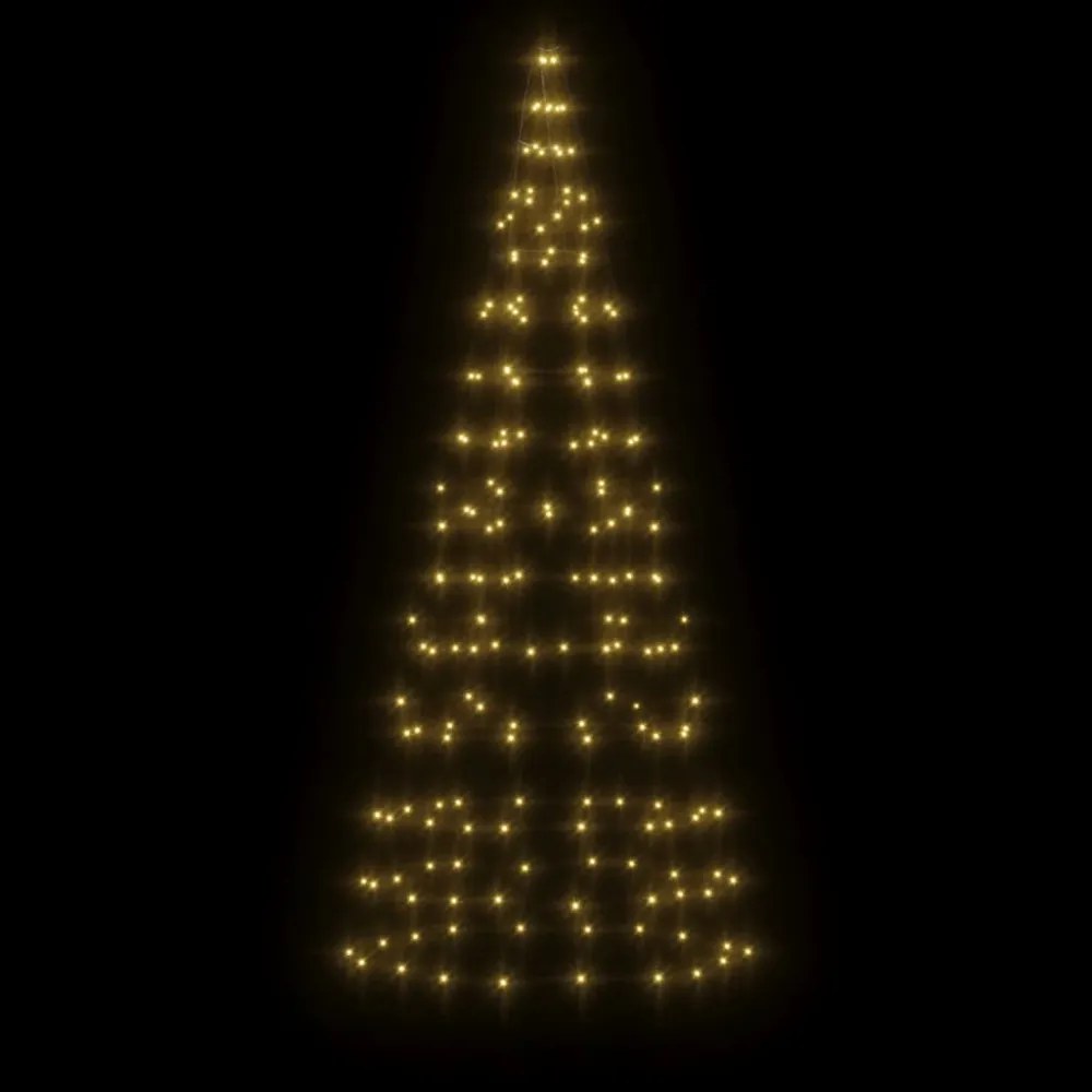 meleg fehér LED karácsonyfa zászlórúdra 200 LED 180 cm