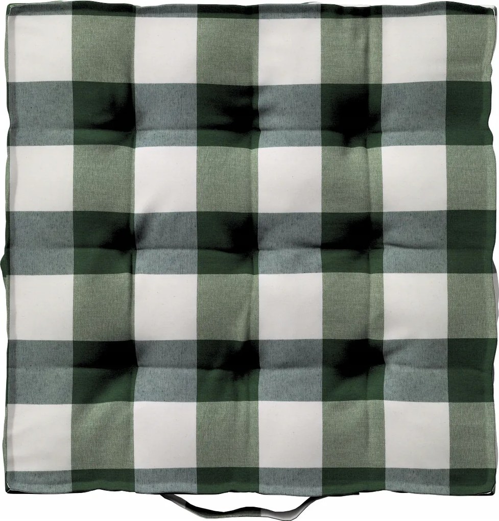 Dekoria Székpárna Kuba zöld-fehér kockás