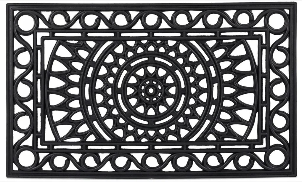 Lábtörlő Csúszásgátló Gumi Vízálló 45x75cm Fekete