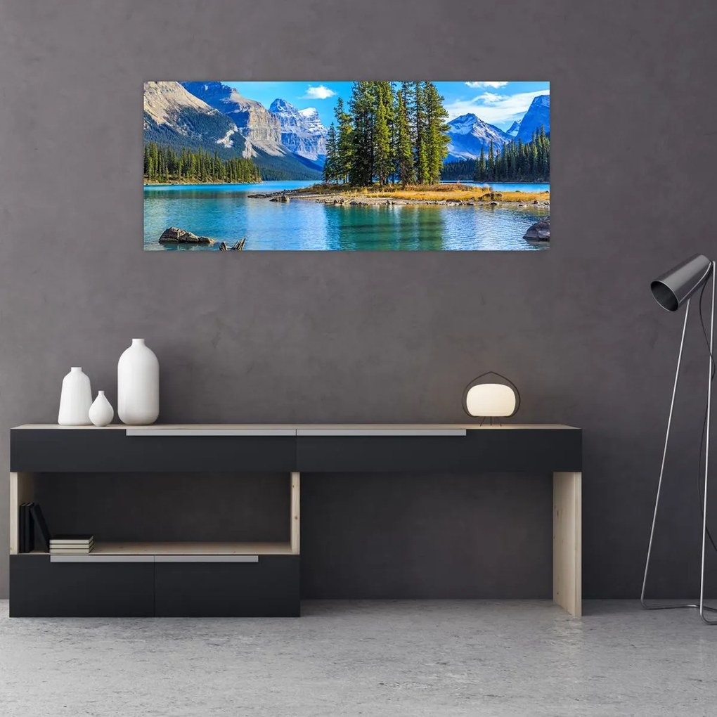Kép - Hegyvidéki táj folyóval (120x50 cm)