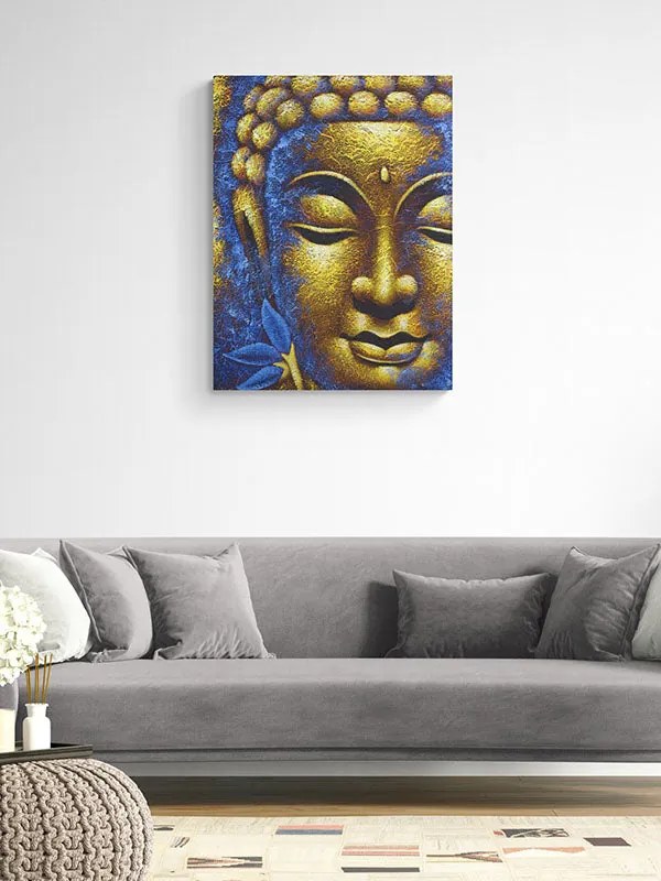 Buddha festmény, falikép - Lótusz - 60x80 cm