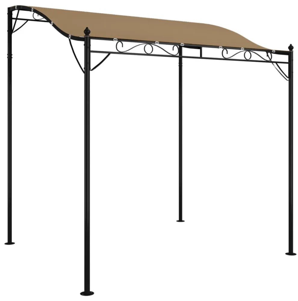 tópszínű szövet és acél pavilon 2 x 2,3 m 180 g/m²