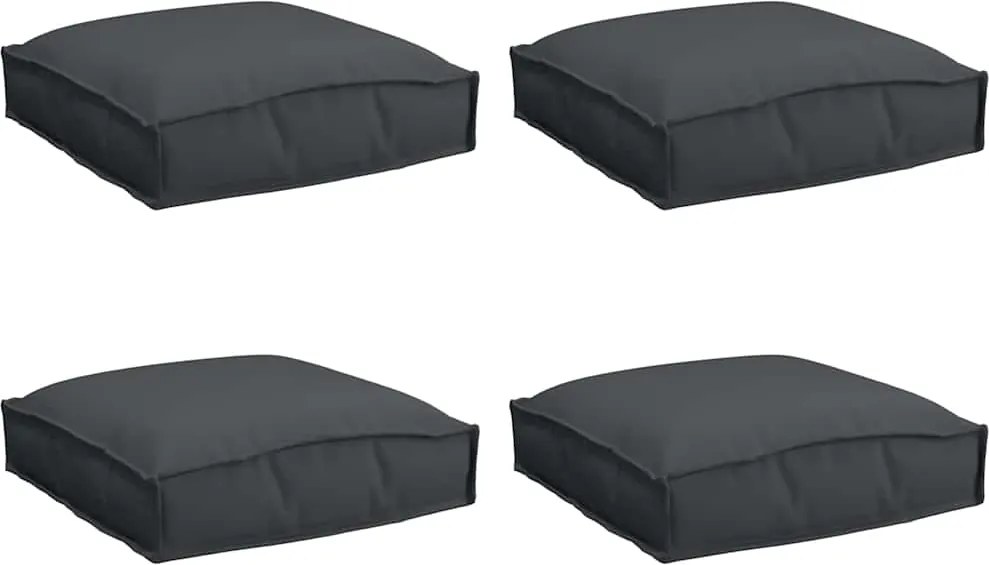 vidaXL Párna 4 pcs Fekete 40 x 40 x 8 cm Oxford Szövet