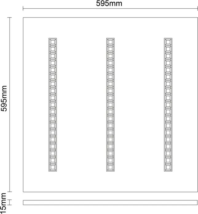 LED mennyezeti panel 36W / 595x595 / SMD / 4000K / WH / UGR16 - PL122