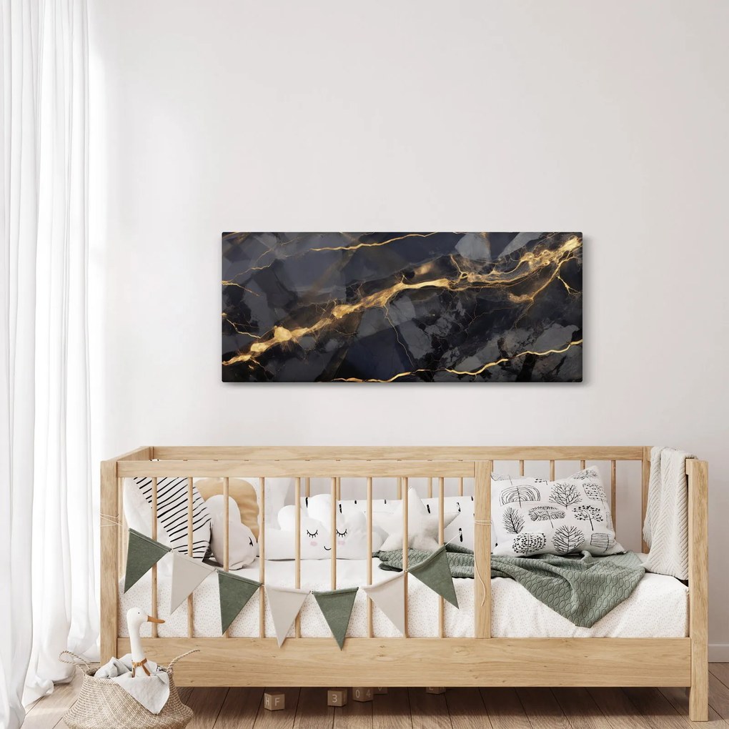Kép - Fekete - arany dekoráció (120x50 cm)
