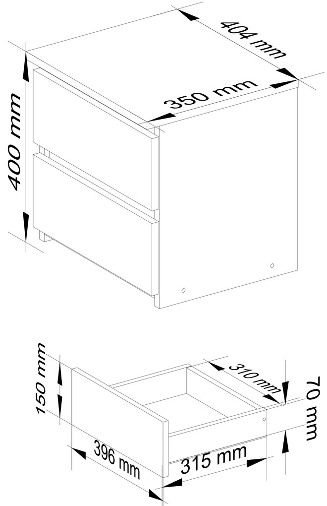 Éjjeliszekrény Cleania CL2 (wenge). 1067843
