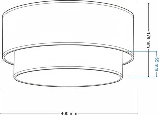 Brilagi - LED mennyezeti lámpa BOHO ECO 1xE27/10W/230V átmérő 40 cm krémszínű