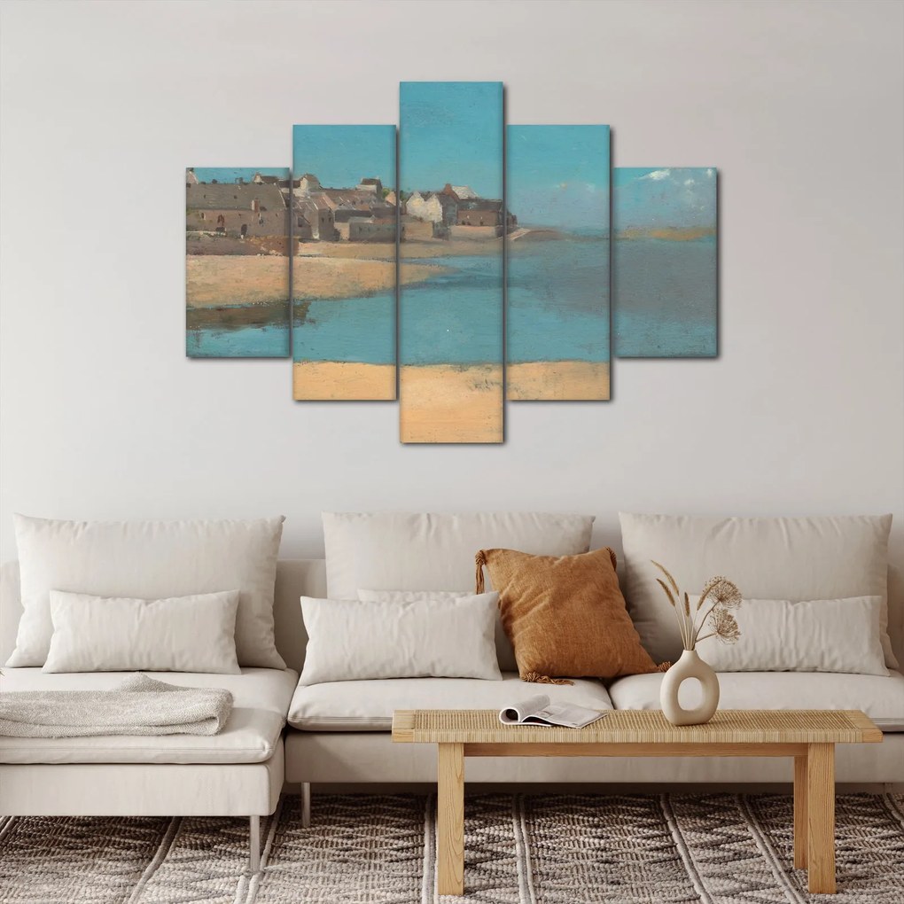 Kép - Odilon Redon, Village by the Sea in Brittany, reprodukciók (150x105 cm)