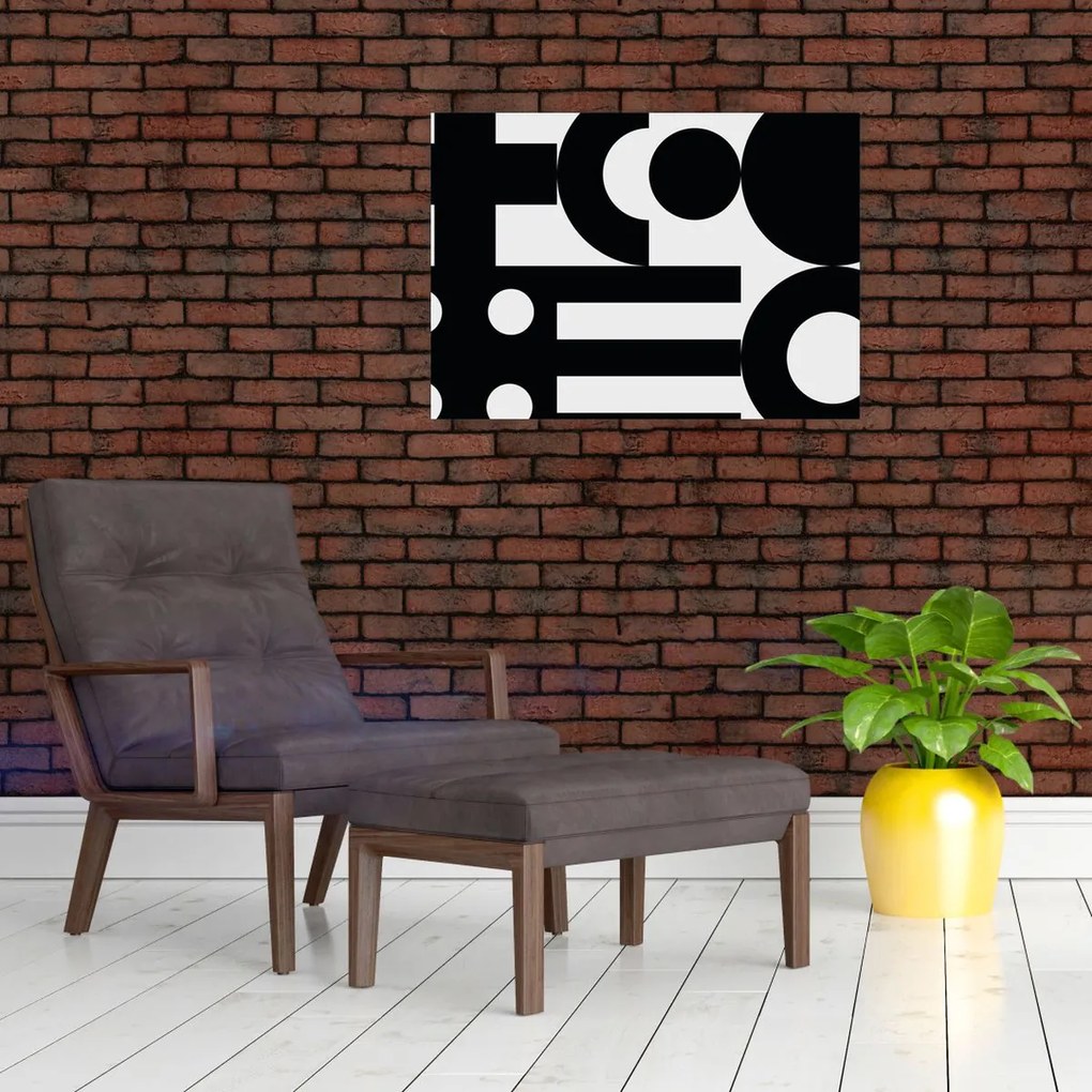 Üveg kép - Geometriai absztrakció N⁰3 (70x50 cm)