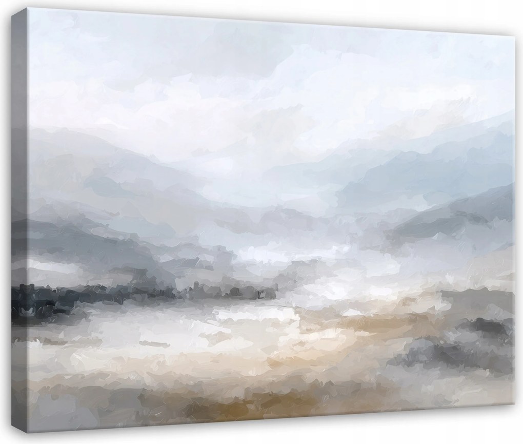 Vászonkép Absztrakt Akvarell Szürke Művészet A Nappali Hálószobájába Vászonkép 60x40
