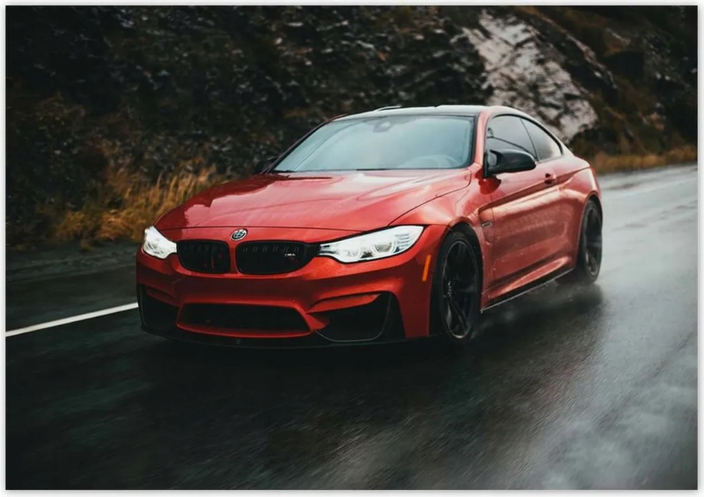 Poszterek 100x70 Piros Bmw Autó