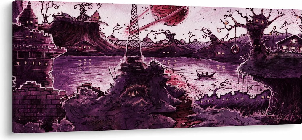 Kép - Elvarázsolt falu (120x50 cm)