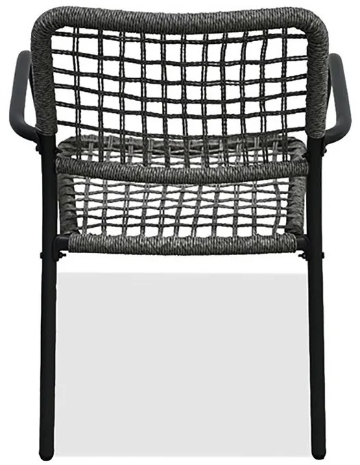 Erkély Bútorszett, Fém + Polyrattan, Szürke. GREY