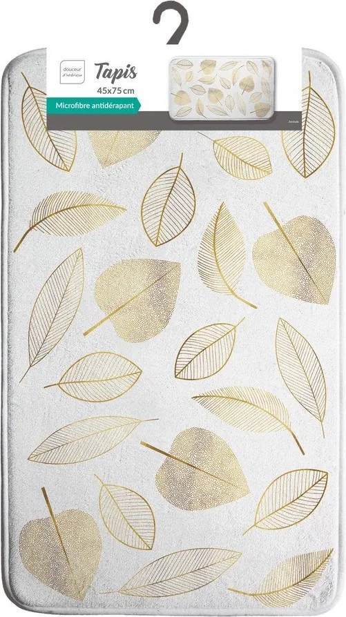 Fehér textil fürdőszobai kilépő 45x75 cm Joya – douceur d'intérieur