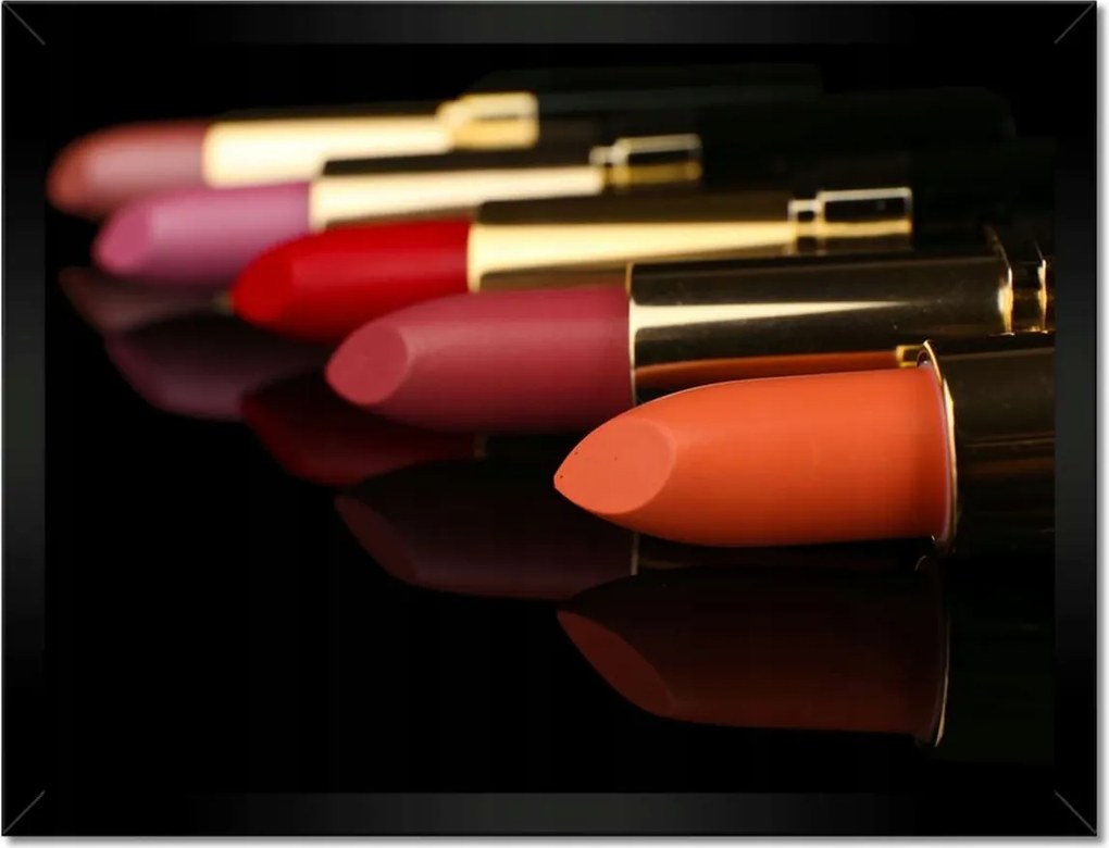 Poszterek keretben 40x30 Rúzsok fekete alapon