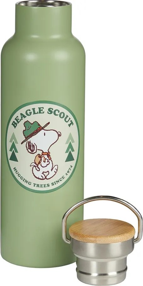 PEANUTS kulacs 650ml, zöld