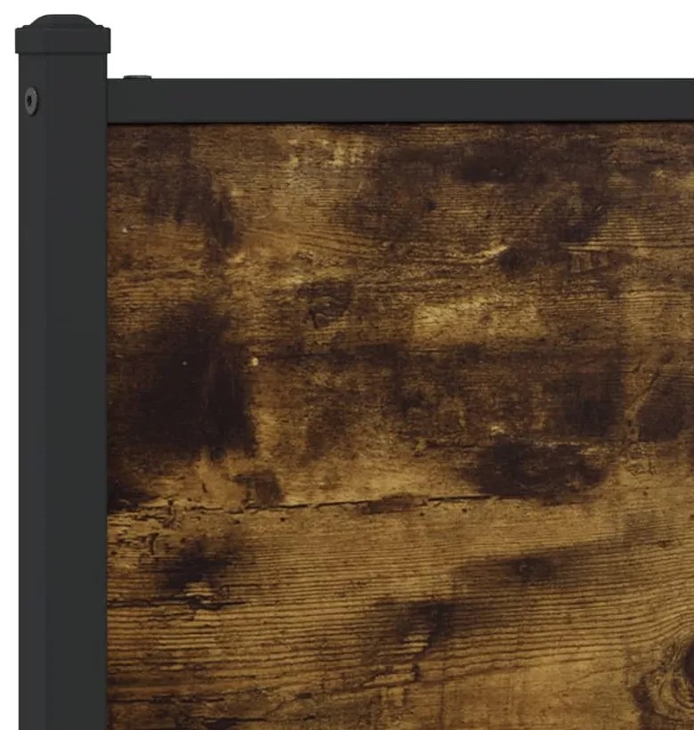 füstös tölgy színű szerelt fa és acél fejtámla 80 cm