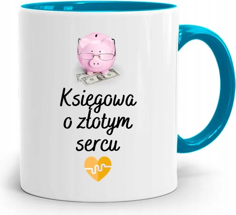 Kék Bögre Ajándék Könyvelőnek, fényképes nyomattal