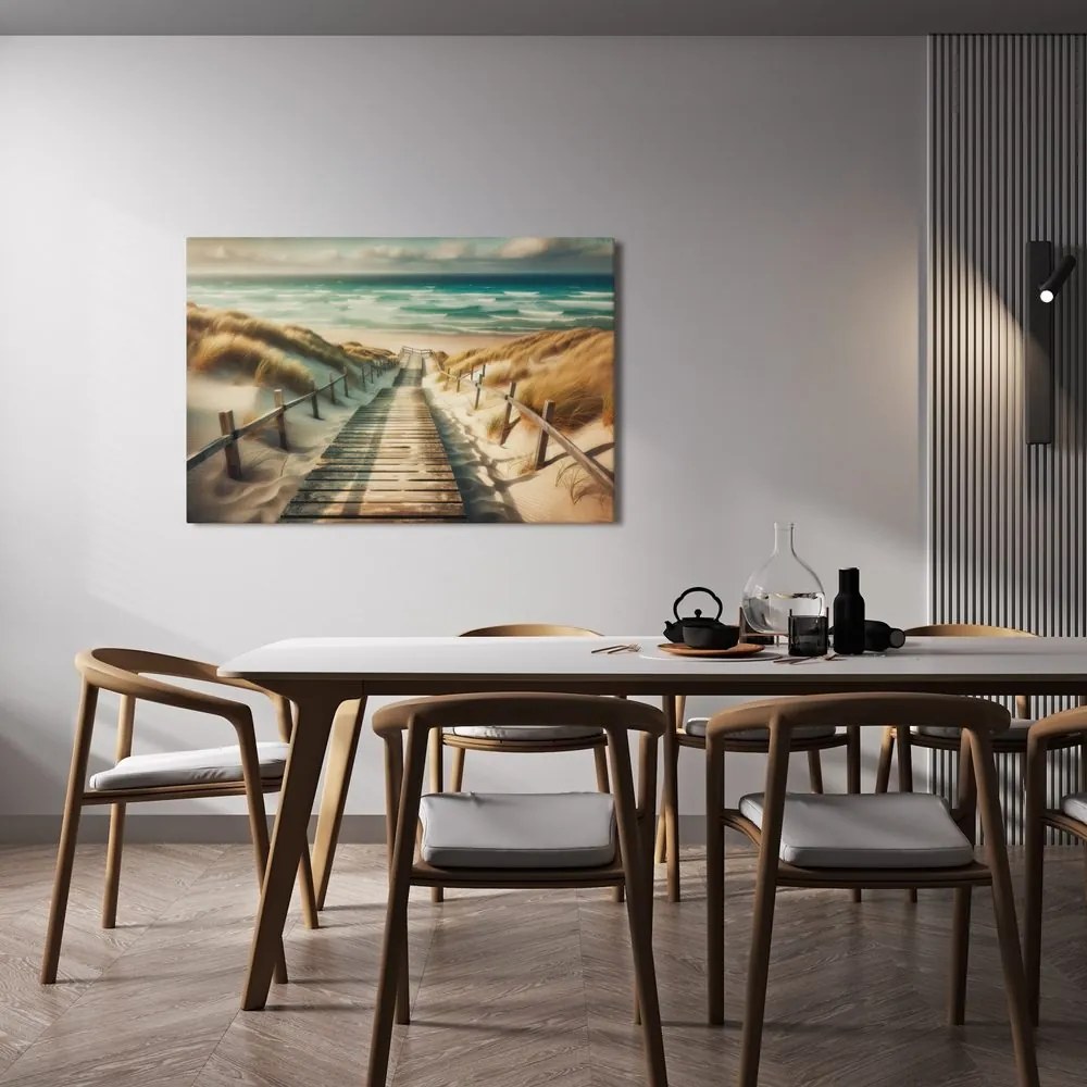 Kép homokdűnék és tengeri horizont