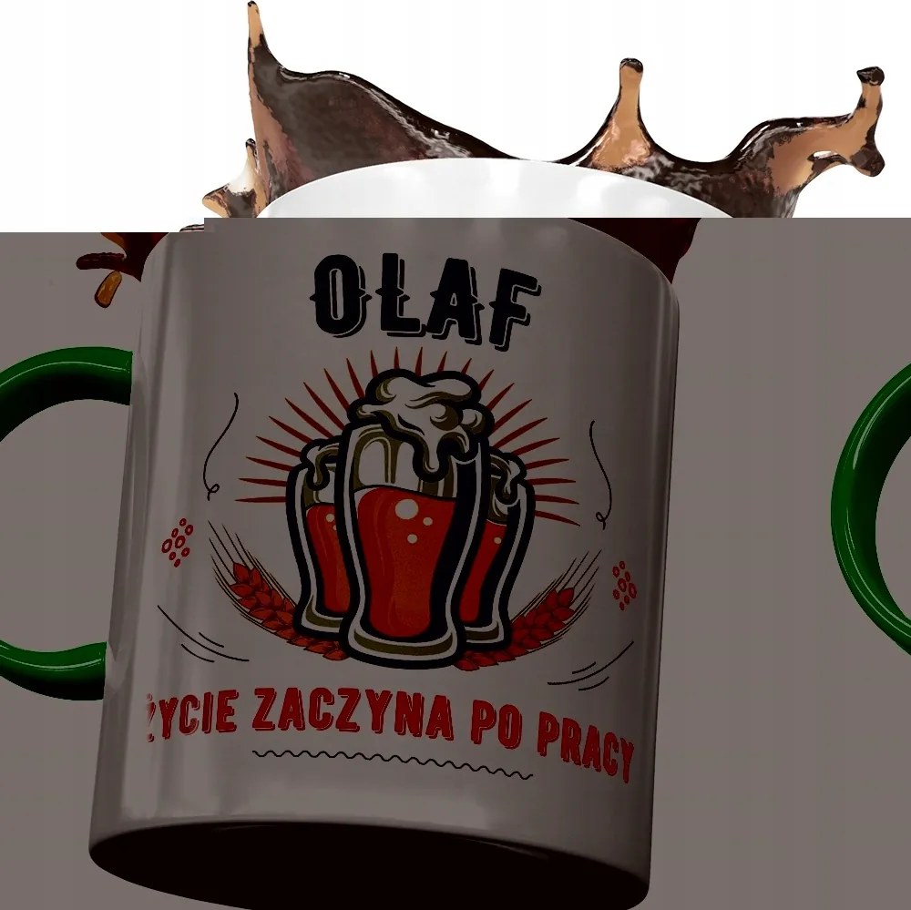 Zöld Bögre Olaf Férj Kolléga Ajándék Nyomtatott Fotóval