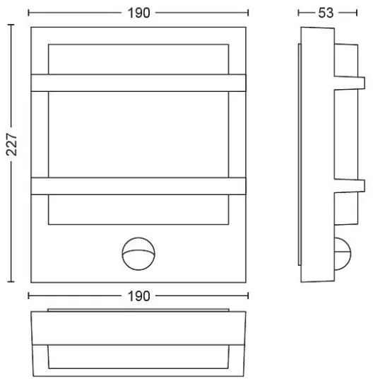 Philips - LED Kültéri fali lámpa érzékelővel PETRONIA LED/3,8W/230V IP44