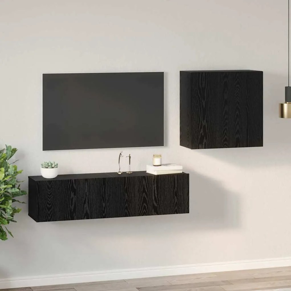 TV szekrény garnitúra 4 pcs Musta tammi 120 x 30 x 30 cm