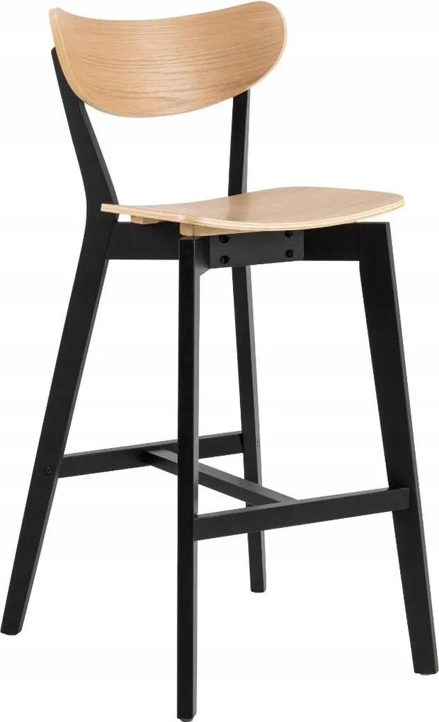 Hoker háttámlás Bárszék magas szék fekete-bézs Roxby