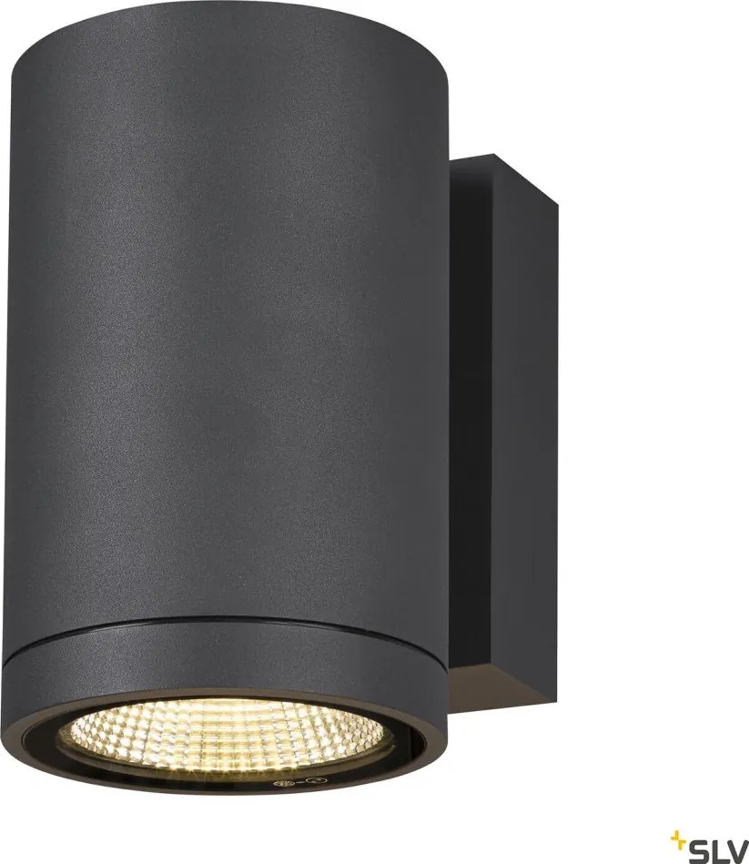 SLV 1003423 ENOLA ROUND Modern Kültéri Fali Lámpa Antracit, Átlátszó LED IP65